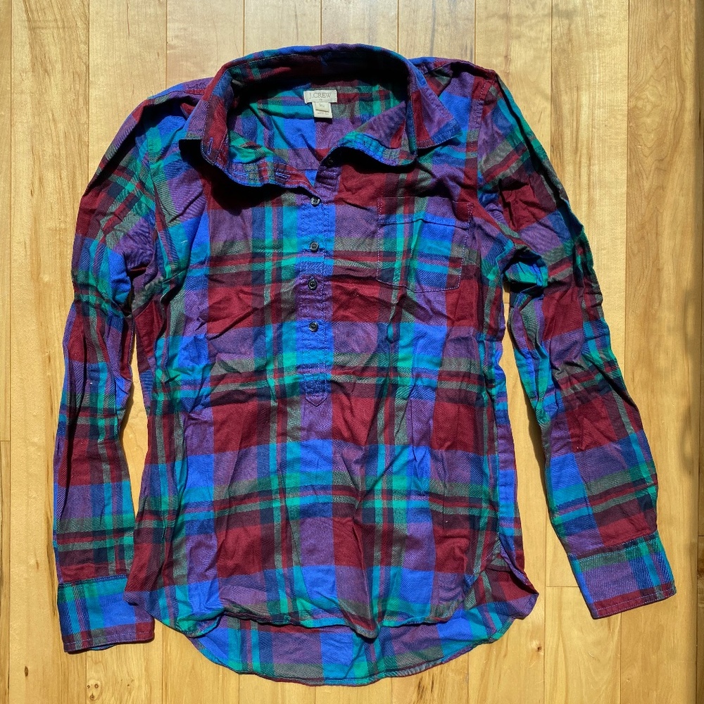 J Crew Flannel pullover